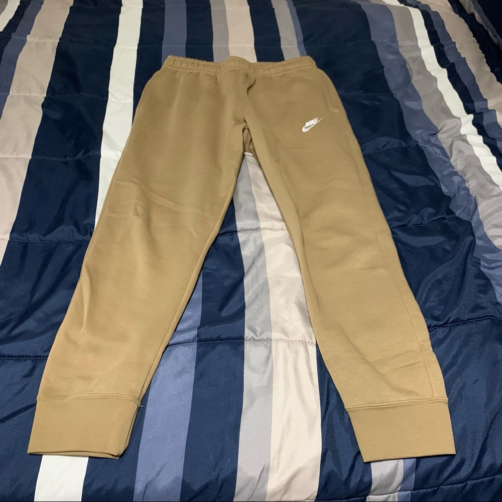 Tan Nike sweatpants